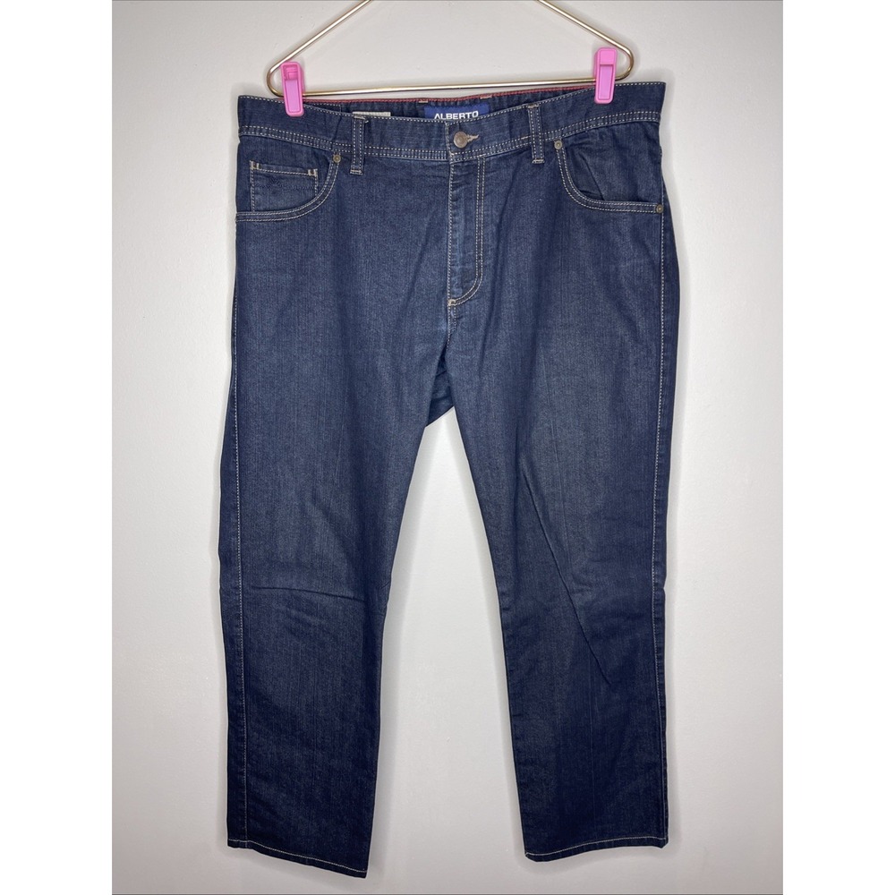 Mens Alberto Modern Fit Dark‎ T400 Denim W 38 L 32